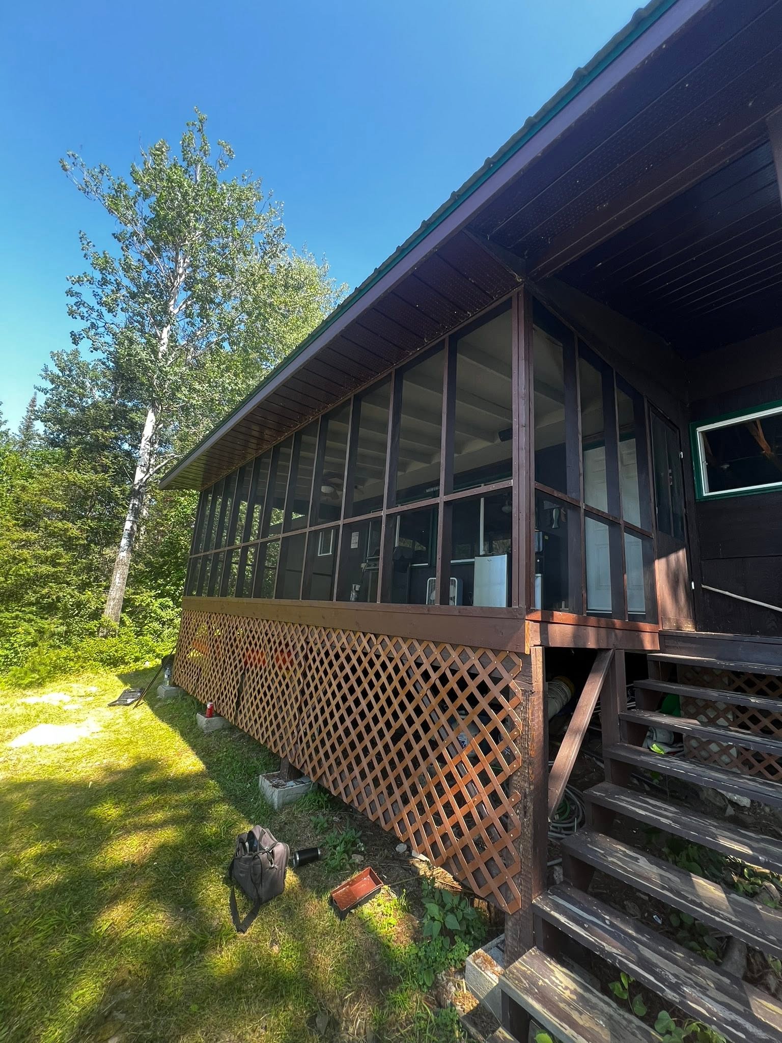 Screened porch enclosure